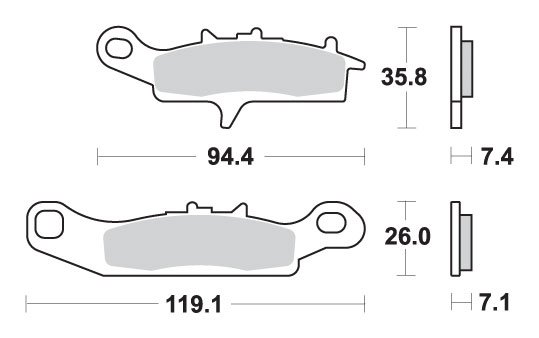 798SI SBS  sbs brakepads sintered offroad