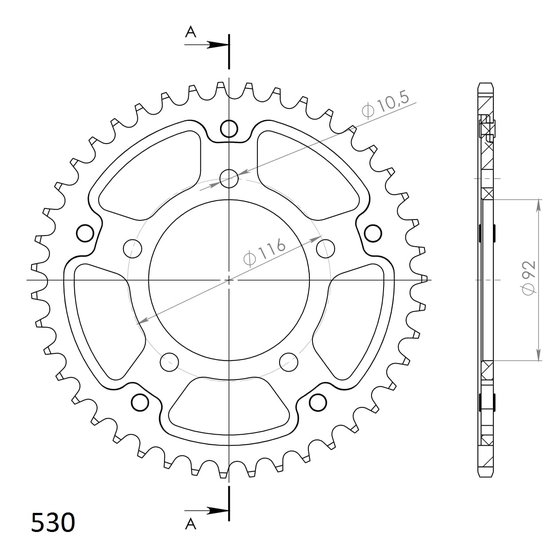 16702S41 Supersprox supersprox stealth rear sprocket gold 