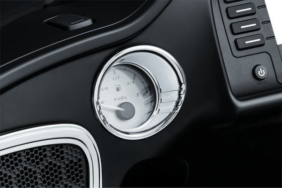 6922 KURYAKYN chrome fuel and voltage gauge bezels