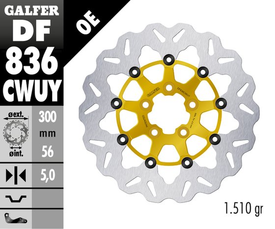 DF836CWUY GALFER wave® brake rotors