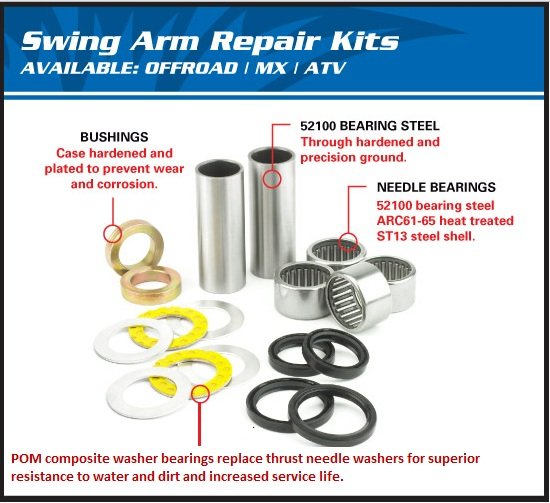 28-1128 All Balls swing arm bearing kit