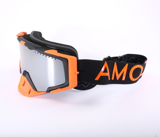 AMOQ amoq aster snow goggles black-orange silver mirror