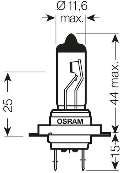 OSRAM h7 12v 55w px26d original halogen bulb