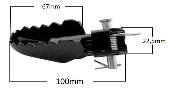 Tec-X tec-x footrest set, foldable cross-type, ø 8mm x 40mm tap