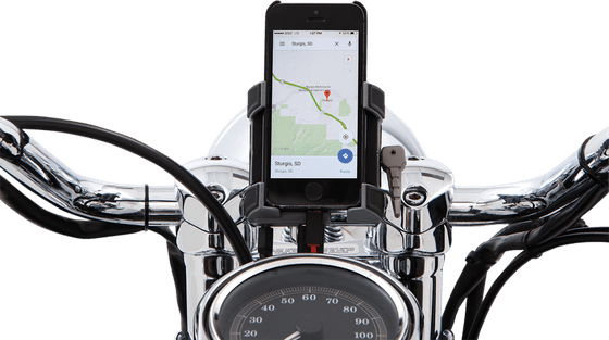 CIRO premium chrome smartphone/gps holder with bar mount