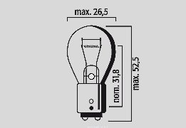 FLOSSER flösser bulb py21w 12v 21w bau15s amber