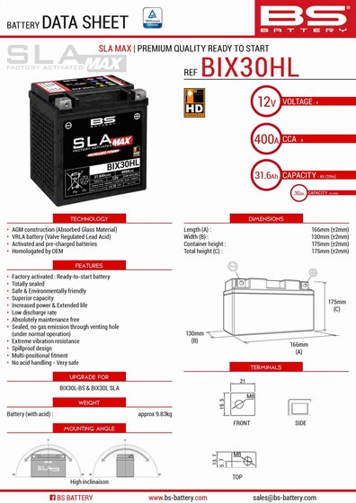 300884 BS BATTERY sla-max battery