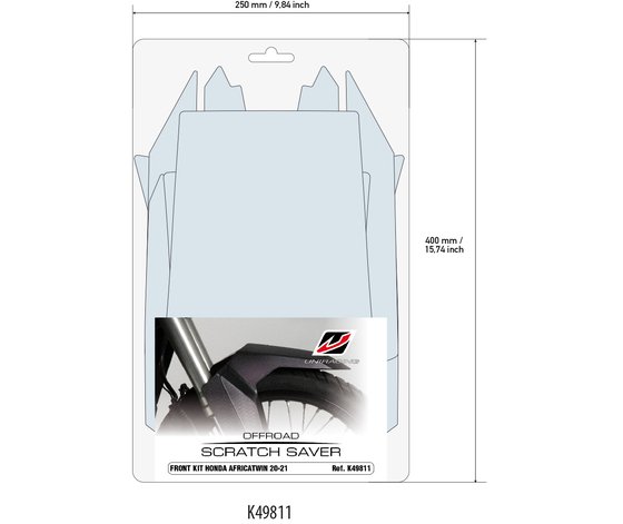 UNIRACING scratch saver front for africa twin