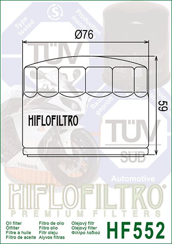 20-HF552 Hiflofiltro hiflo oil filter hf552