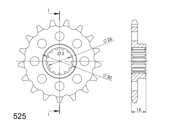 20605-16 Supersprox supersprox / jt front sprocket 313.16