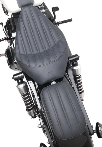 SADDLEMEN solo pillion pad knuckle rear in black