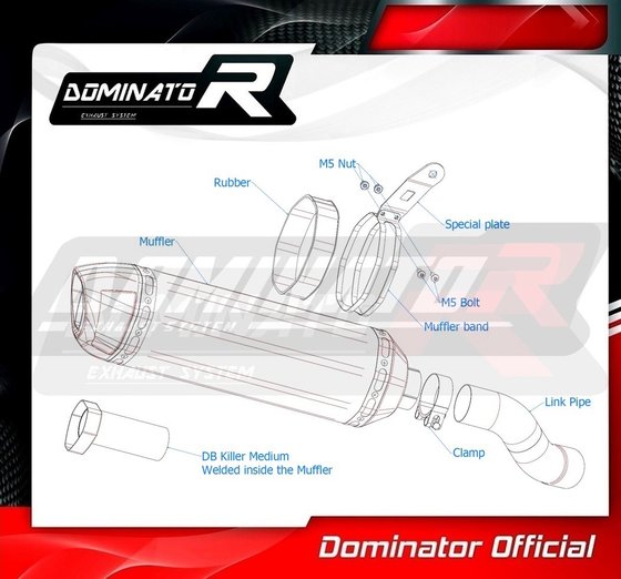 KA072DF-H Dominator eu approved exhaust hp1