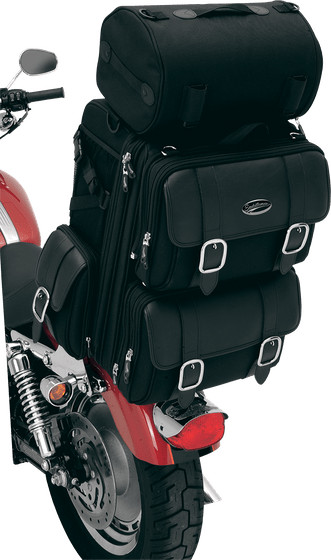 SADDLEMEN sissy bar bag - expandable textile black