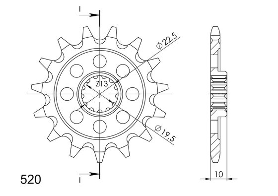 22303-16 Supersprox supersprox front sprocket su rm250 z16