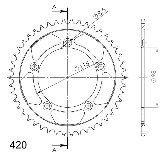 71101-50 Supersprox supersprox / jt rear sprocket 894.50