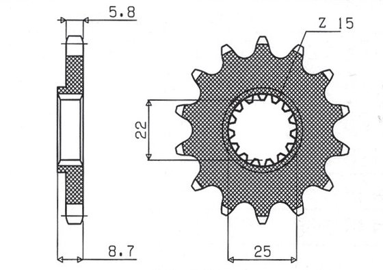 SUN35713 SUNSTAR SPROCKETS front sprocket