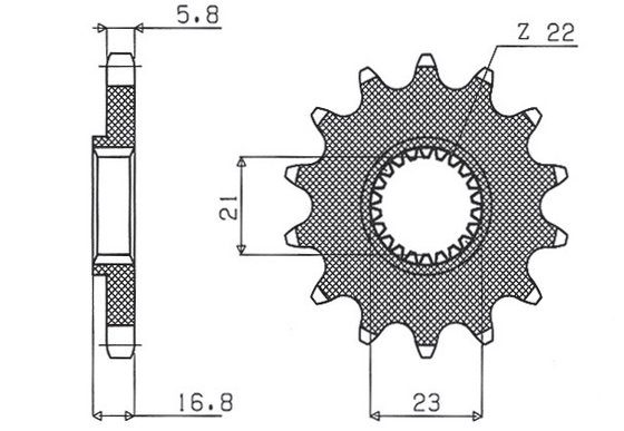 SUN37016 SUNSTAR SPROCKETS front sprocket