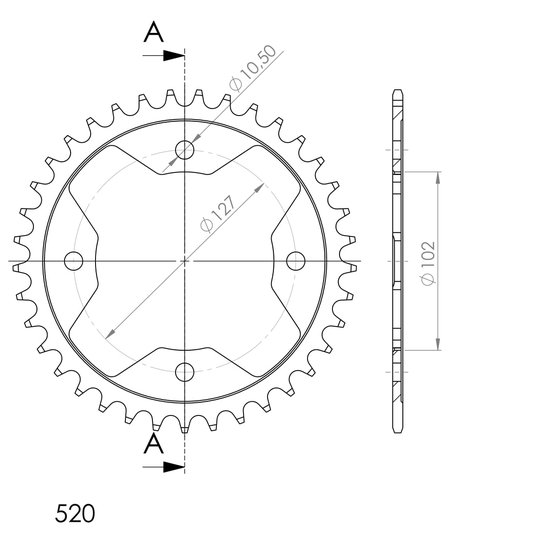 92405-38 Supersprox supersprox / jt rear sprocket 1480.38