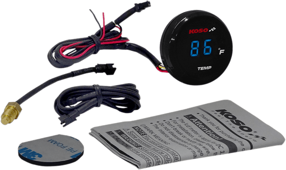 KOSO NORTH AMERICA ambient blue temperature gauge