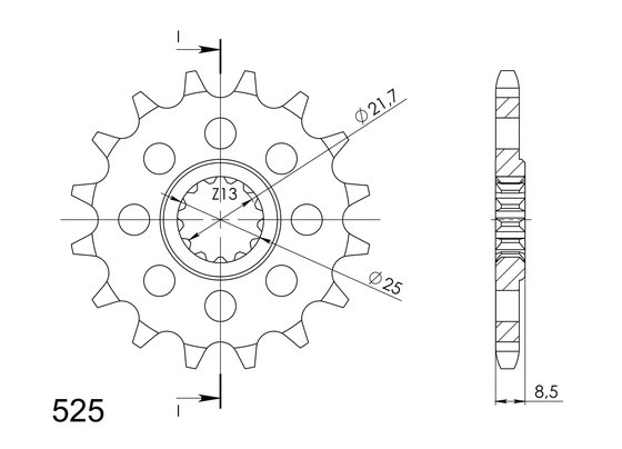 27-1-1537-19 Supersprox supersprox / jt front sprocket 1537.19