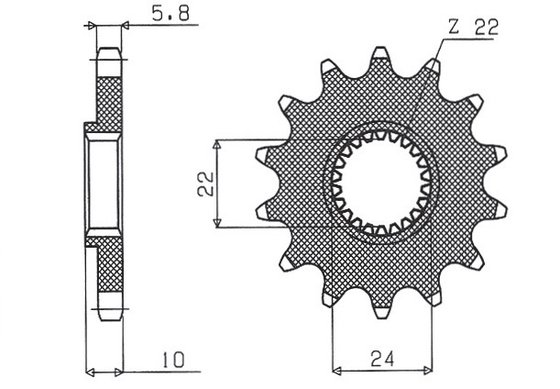 SUN38616 SUNSTAR SPROCKETS front sprocket