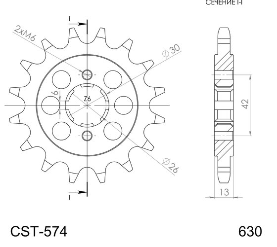 21800-16 Supersprox supersprox / jt front sprocket 574.16