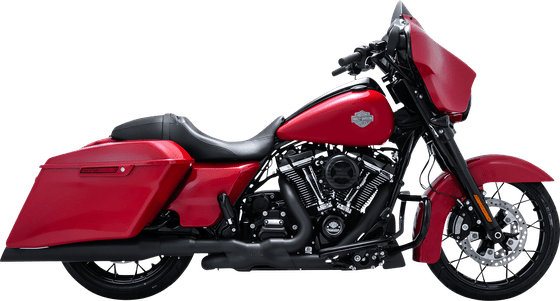 VANCE & HINES black dual headpipe with flanges for harley davidson 2017 and newer models