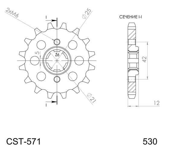 21501-16 Supersprox supersprox / jt front sprocket 571.16