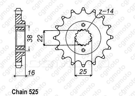 KD035 REGINA 137 zrp 96 rivet link 525 z-ring replacement chain kit with 15t front and 36t rear sprockets - gold