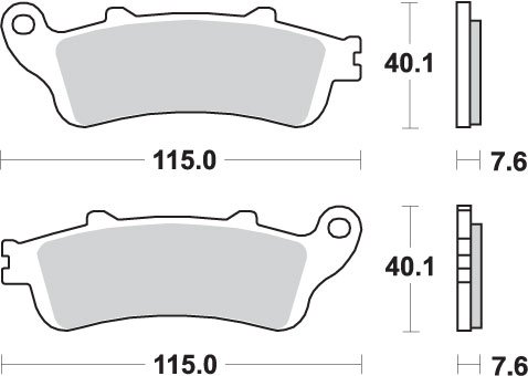 721HS SBS brakepads sintered