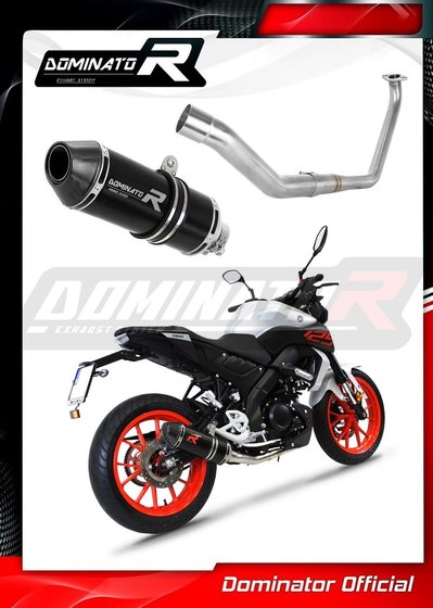 YA124DFBL-S Dominator exhaust full system silencer hp3 black