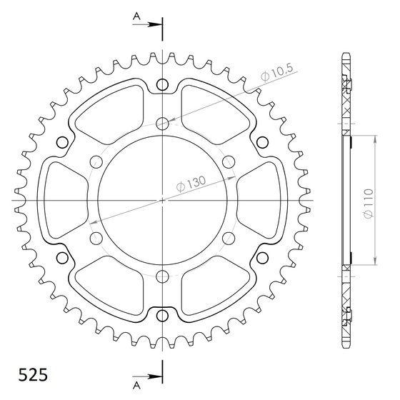 12810K46 Supersprox supersprox stealth rear sprocket black 