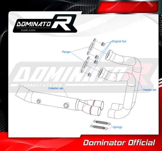 BW100D Dominator header pipe collector manifold