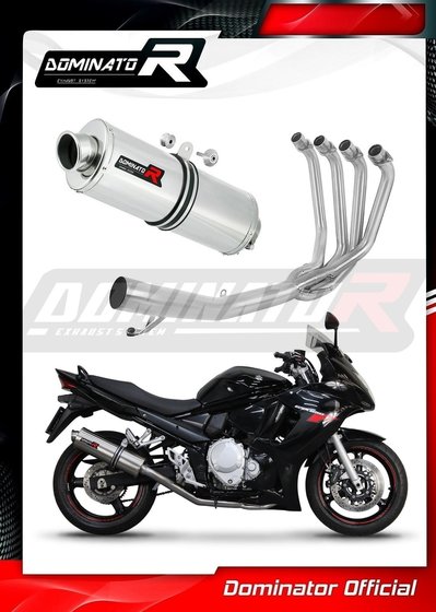 SU024DFSA Dominator full exhaust system collector silencer ov + db killer