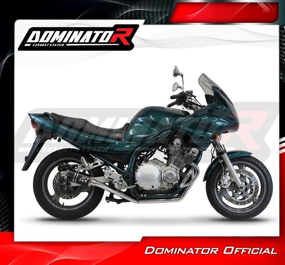 YA016DFSCBL Dominator full exhaust system collector silencer gp1 black + db killer