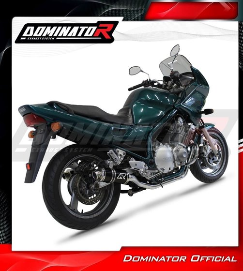 YA016DFSCBL Dominator full exhaust system collector silencer gp1 black + db killer