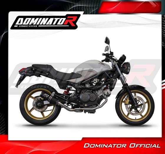 HO115DCBL Dominator full exhaust system collector silencer gp black + db killer