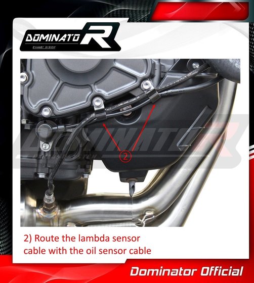 YA130DF-S Dominator full exhaust system ex hp3 low level