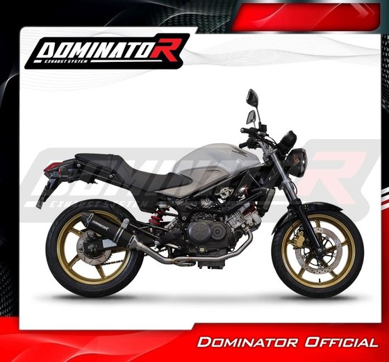 HO115DFBL Dominator full exhaust system collector silencer hp3 black + db killer