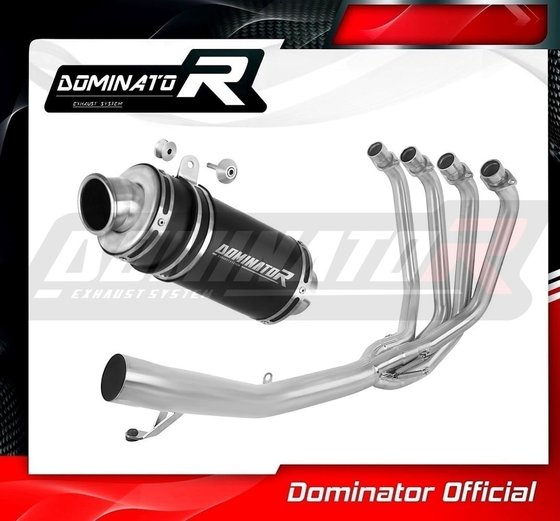 SU067DFSCBL Dominator full exhaust system collector silencer gp1 black + db killer