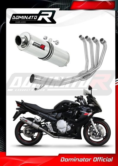 SU024DFSST Dominator full exhaust system collector silencer st + db killer