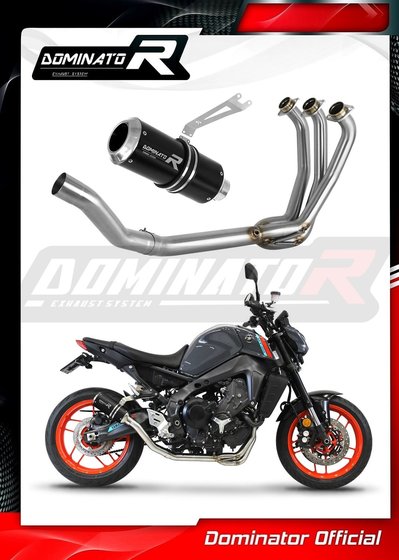 YA131DCBL-S Dominator full exhaust system silencer gp black