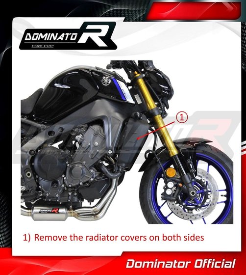 YA131DCBL-S Dominator full exhaust system silencer gp black