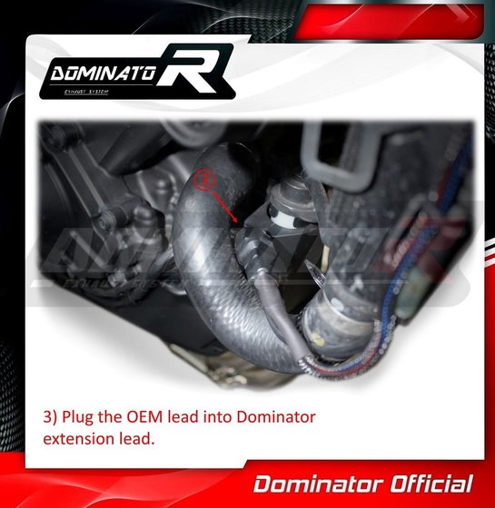 YA144DFBLEX-S Dominator full exhaust system silencer hp6 black ex