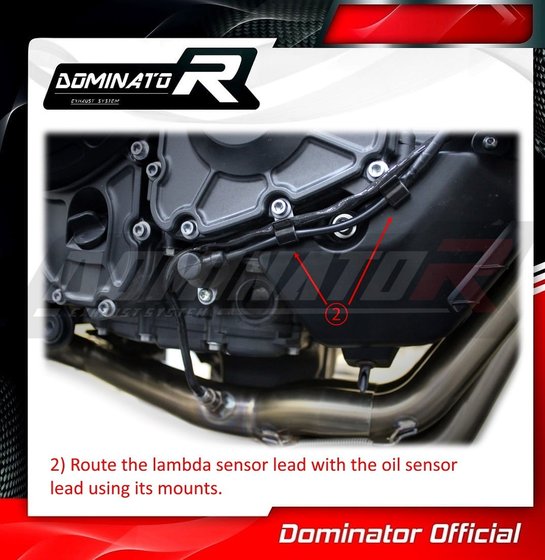 YA144DFBLEX-S Dominator full exhaust system silencer hp6 black ex