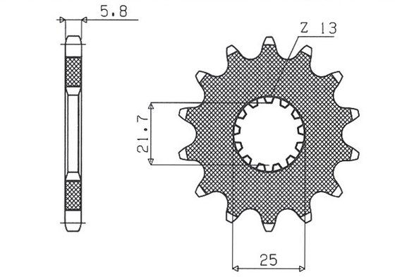 SUN32516 SUNSTAR SPROCKETS front sprocket