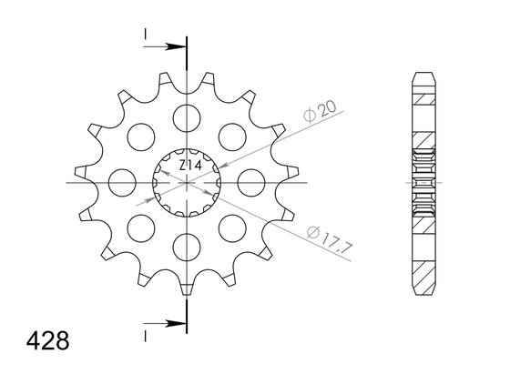 21202-17 Supersprox supersprox / jt front sprocket 558.17