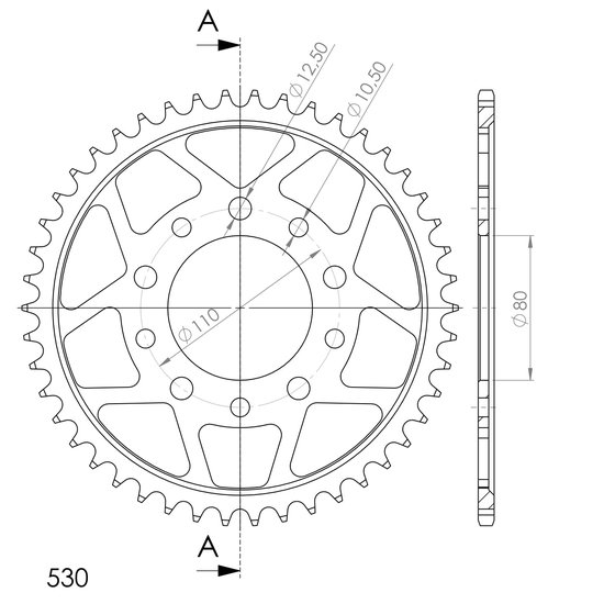 10605-45 Supersprox supersprox rear sprocket 1334.45