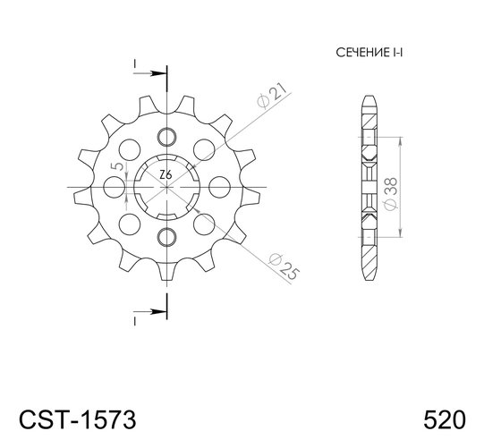 21308-13 Supersprox supersprox front sprocket 1573.13