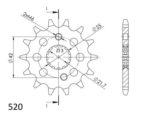 27-1-436-13 Supersprox supersprox / jt front sprocket 436.13